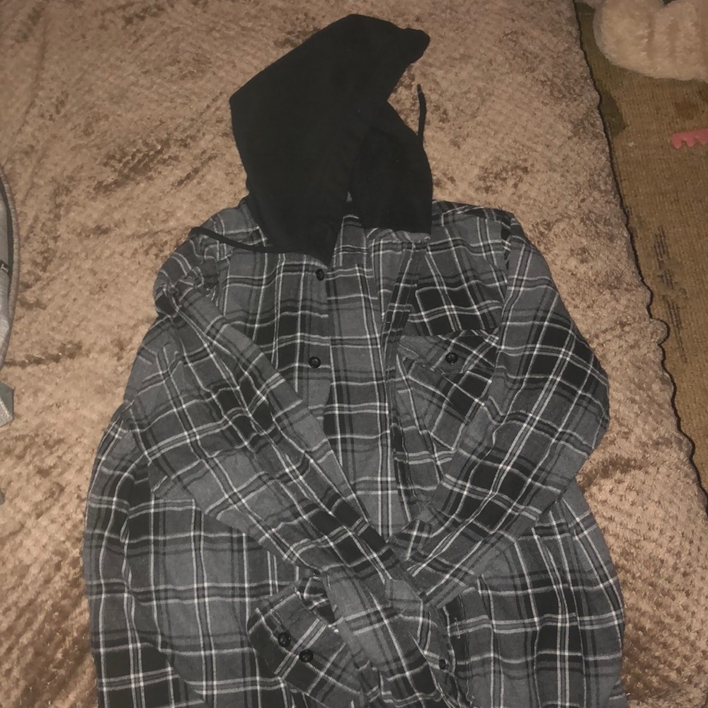 black flannel jacket